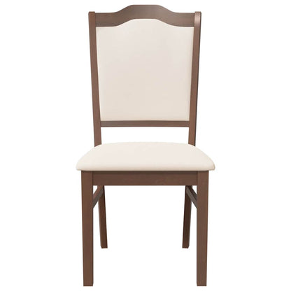 Sedie da Pranzo con Cuscini 2pz Marrone Legno Massello di Hevea | homemem39