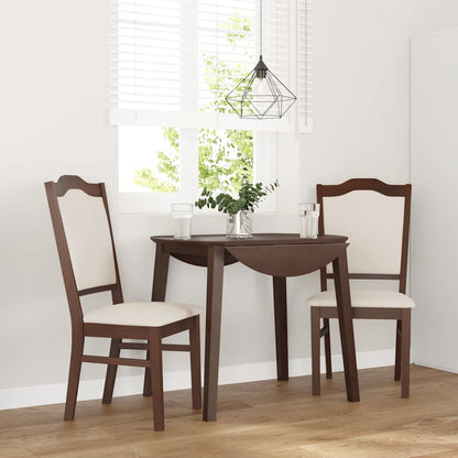 Sedie da Pranzo con Cuscini 2pz Marrone Legno Massello di Hevea | homemem39