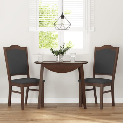 Sedie da Pranzo con Cuscini 2pz Marrone Legno Massello di Hevea | homemem39