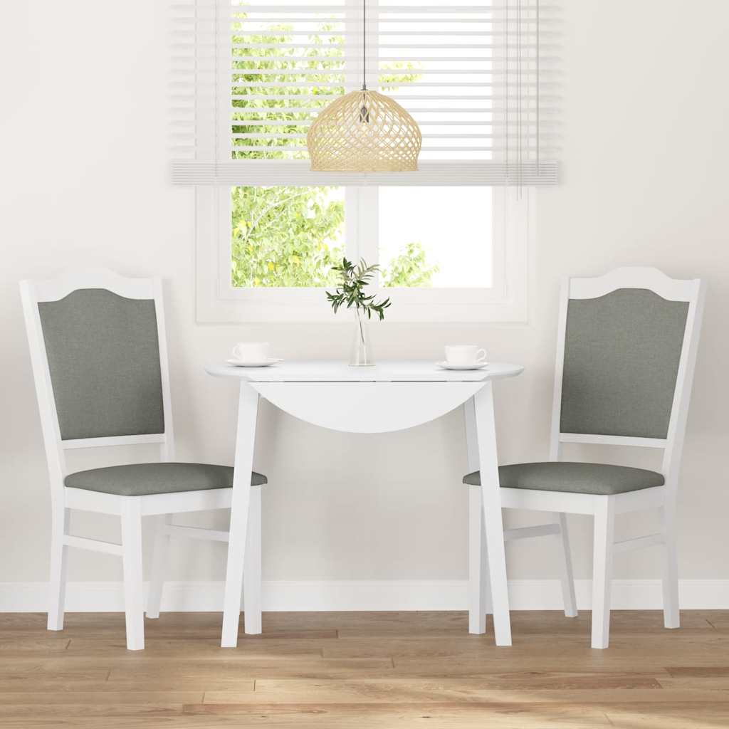 Sedie da Pranzo con Cuscini 2 pz Bianco Legno Massello di Hevea | homemem39