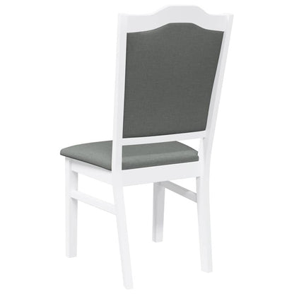 Sedie da Pranzo con Cuscini 2 pz Bianco Legno Massello di Hevea | homemem39