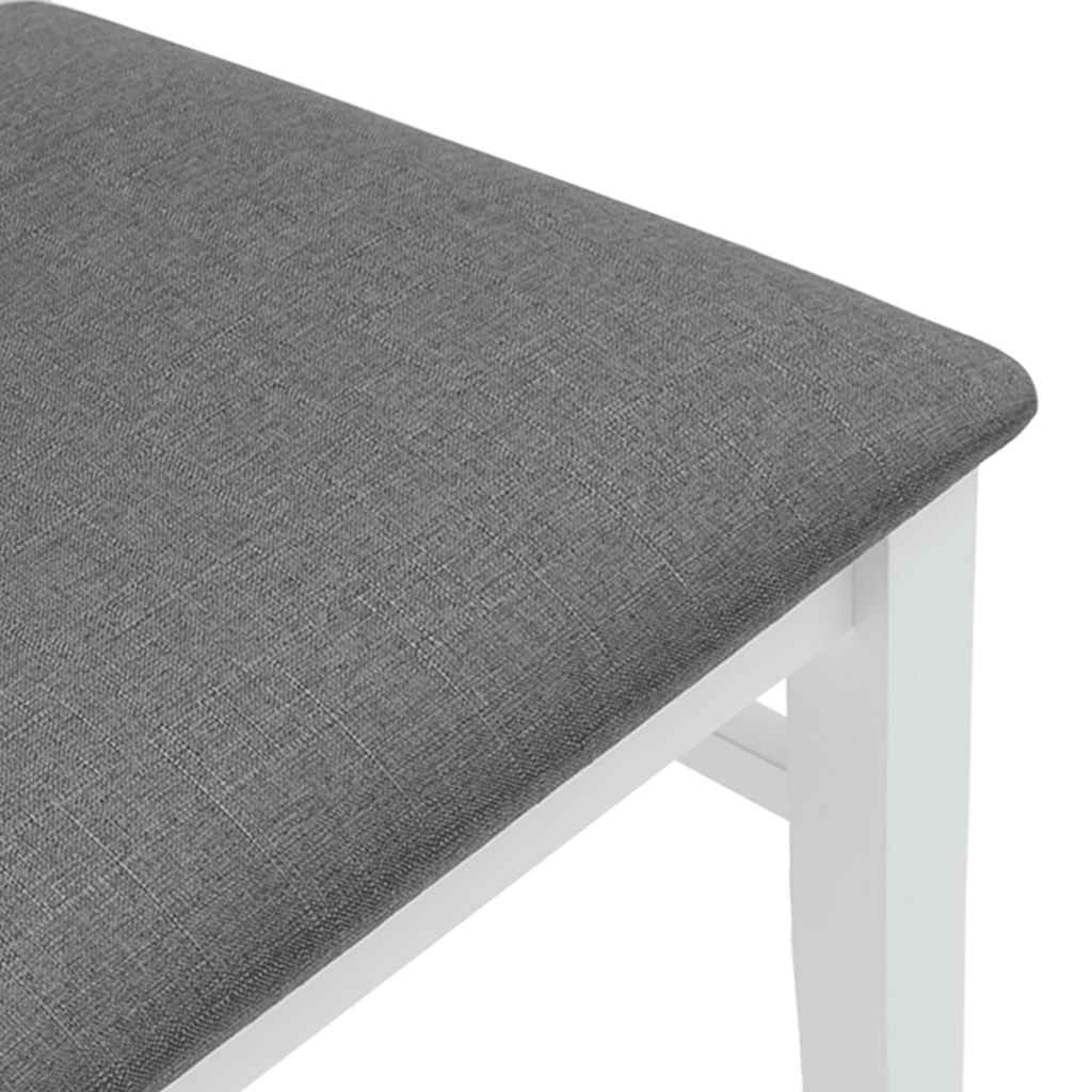 Sedie da Pranzo con Cuscini 2 pz Bianco Legno Massello di Hevea | homemem39