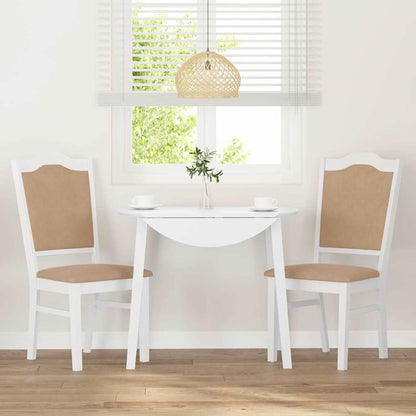 Sedie da Pranzo con Cuscini 2 pz Bianco Legno Massello di Hevea | homemem39