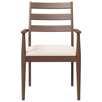Sedie da Pranzo con Cuscini 2pz Marrone Legno Massello di Hevea | homemem39