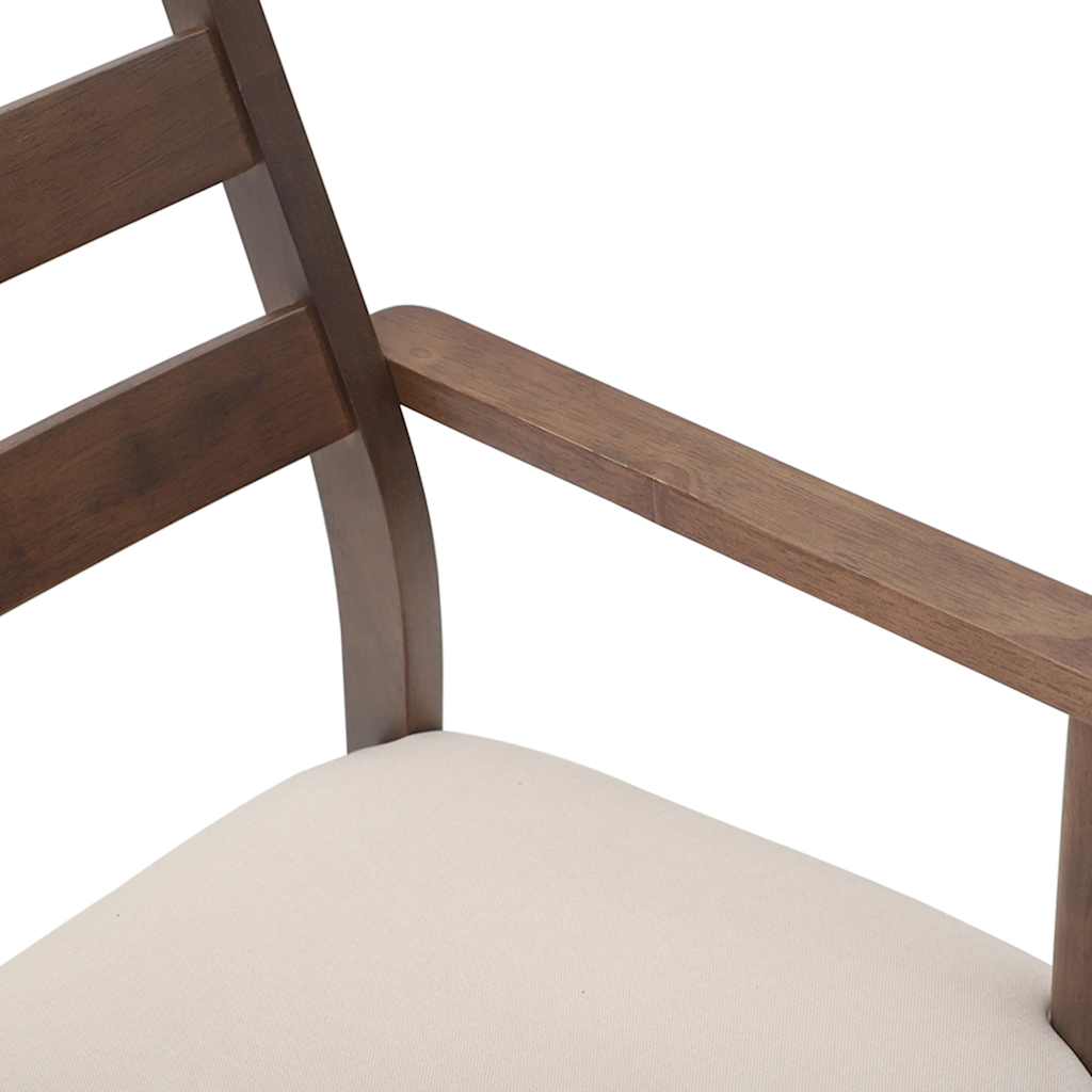 Sedie da Pranzo con Cuscini 2pz Marrone Legno Massello di Hevea | homemem39