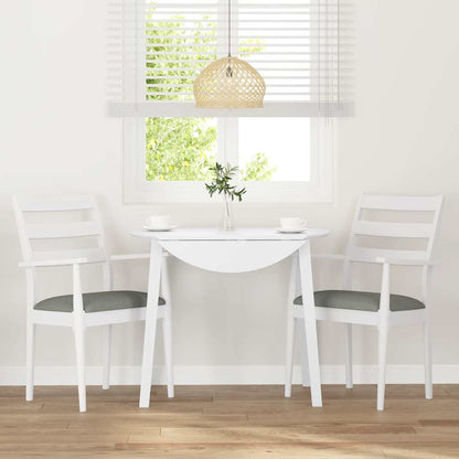 Sedie da Pranzo con Cuscini 2 pz Bianco Legno Massello di Hevea | homemem39