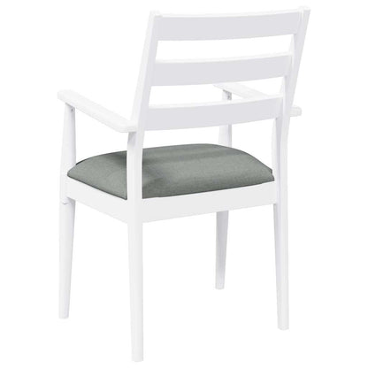 Sedie da Pranzo con Cuscini 2 pz Bianco Legno Massello di Hevea | homemem39