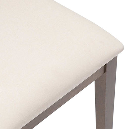Sedie da Pranzo con Cuscini 2pz Marrone Legno Massello di Hevea | homemem39
