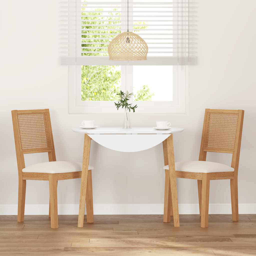 Sedie da Pranzo con Cuscini 2 pz in Legno Massello di Hevea | homemem39