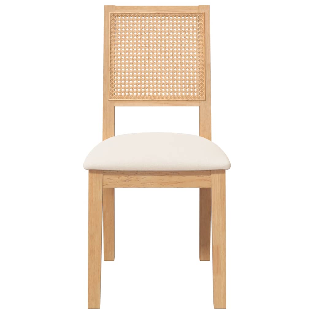 Sedie da Pranzo con Cuscini 2 pz in Legno Massello di Hevea | homemem39