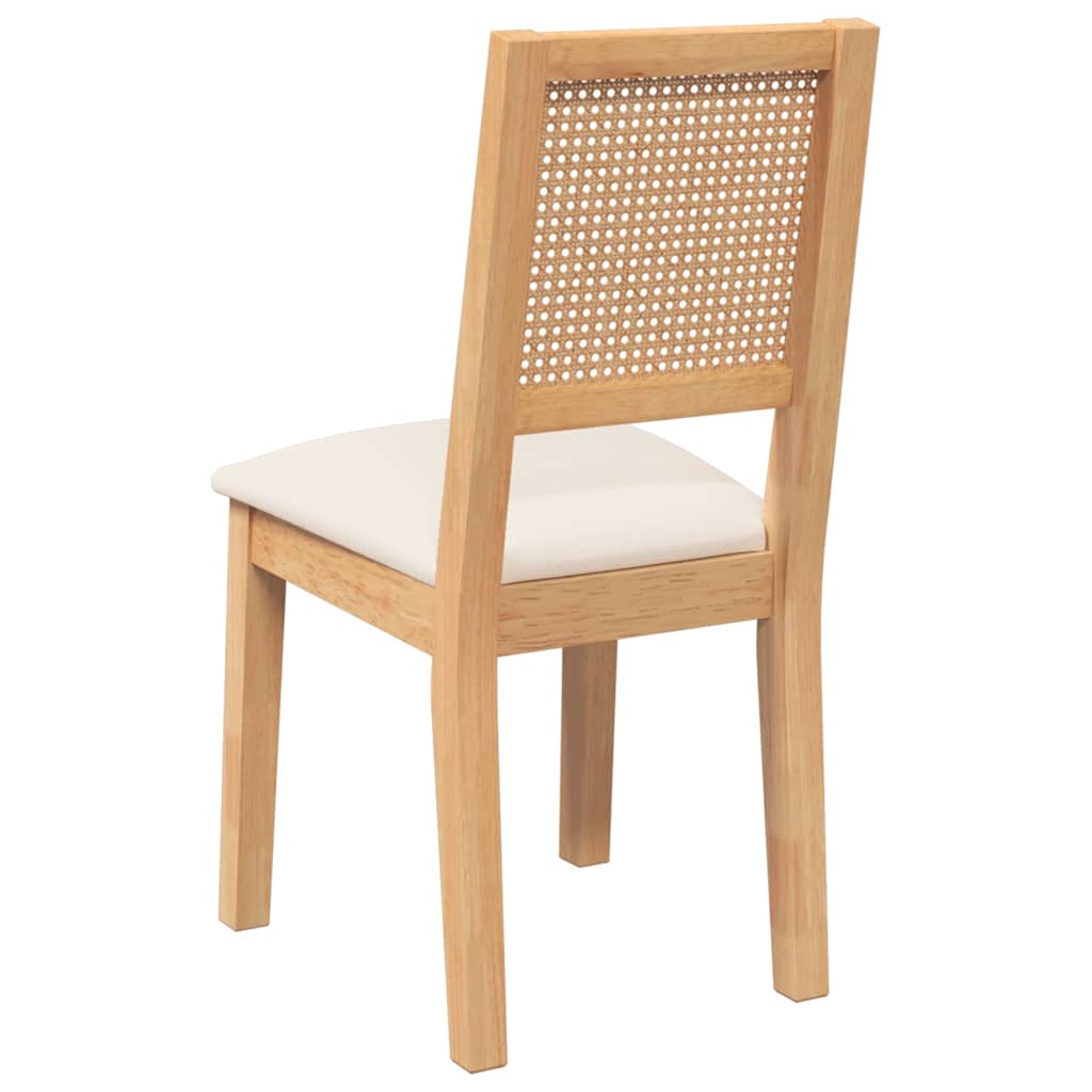 Sedie da Pranzo con Cuscini 2 pz in Legno Massello di Hevea | homemem39