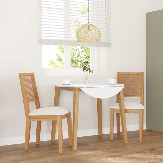 Sedie da Pranzo con Cuscini 2 pz in Legno Massello di Hevea | homemem39