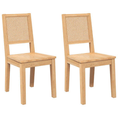 Sedie da Pranzo 2 pz in Legno Massello di Hevea | homemem39