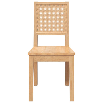 Sedie da Pranzo 2 pz in Legno Massello di Hevea | homemem39