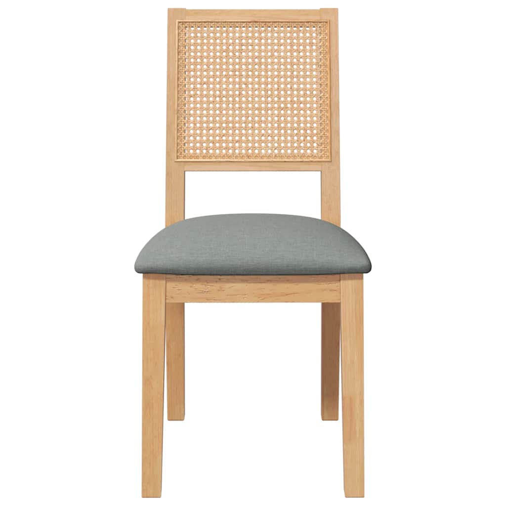 Sedie da Pranzo con Cuscini 2 pz in Legno Massello di Hevea | homemem39
