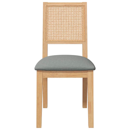 Sedie da Pranzo con Cuscini 2 pz in Legno Massello di Hevea | homemem39