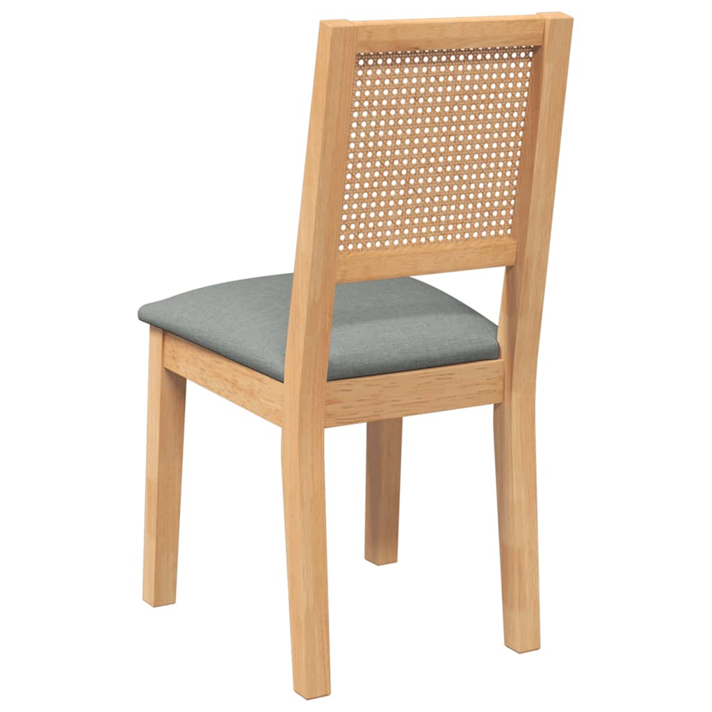 Sedie da Pranzo con Cuscini 2 pz in Legno Massello di Hevea | homemem39