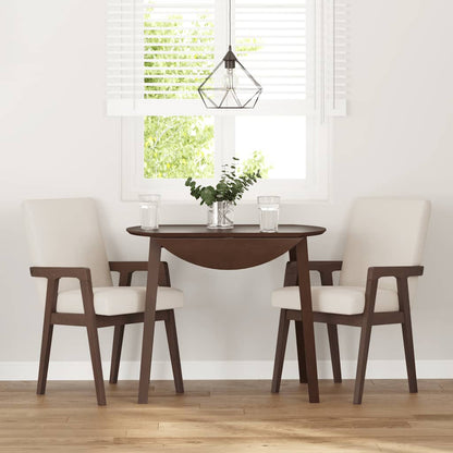 Sedie da Pranzo con Cuscini 2pz Marrone Legno Massello di Hevea | homemem39