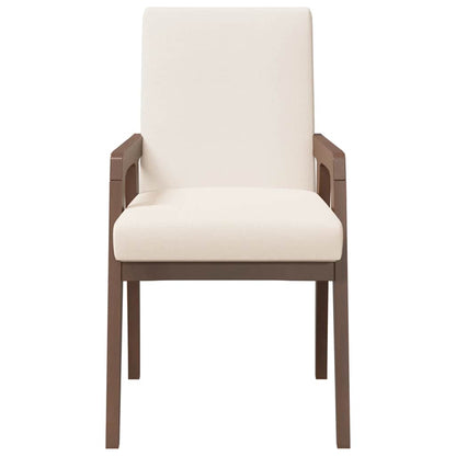 Sedie da Pranzo con Cuscini 2pz Marrone Legno Massello di Hevea | homemem39