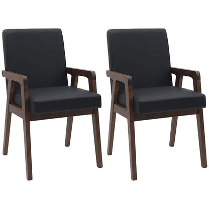 Sedie da Pranzo con Cuscini 2pz Marrone Legno Massello di Hevea | homemem39