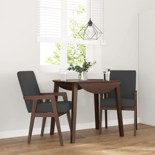 Sedie da Pranzo con Cuscini 2pz Marrone Legno Massello di Hevea | homemem39