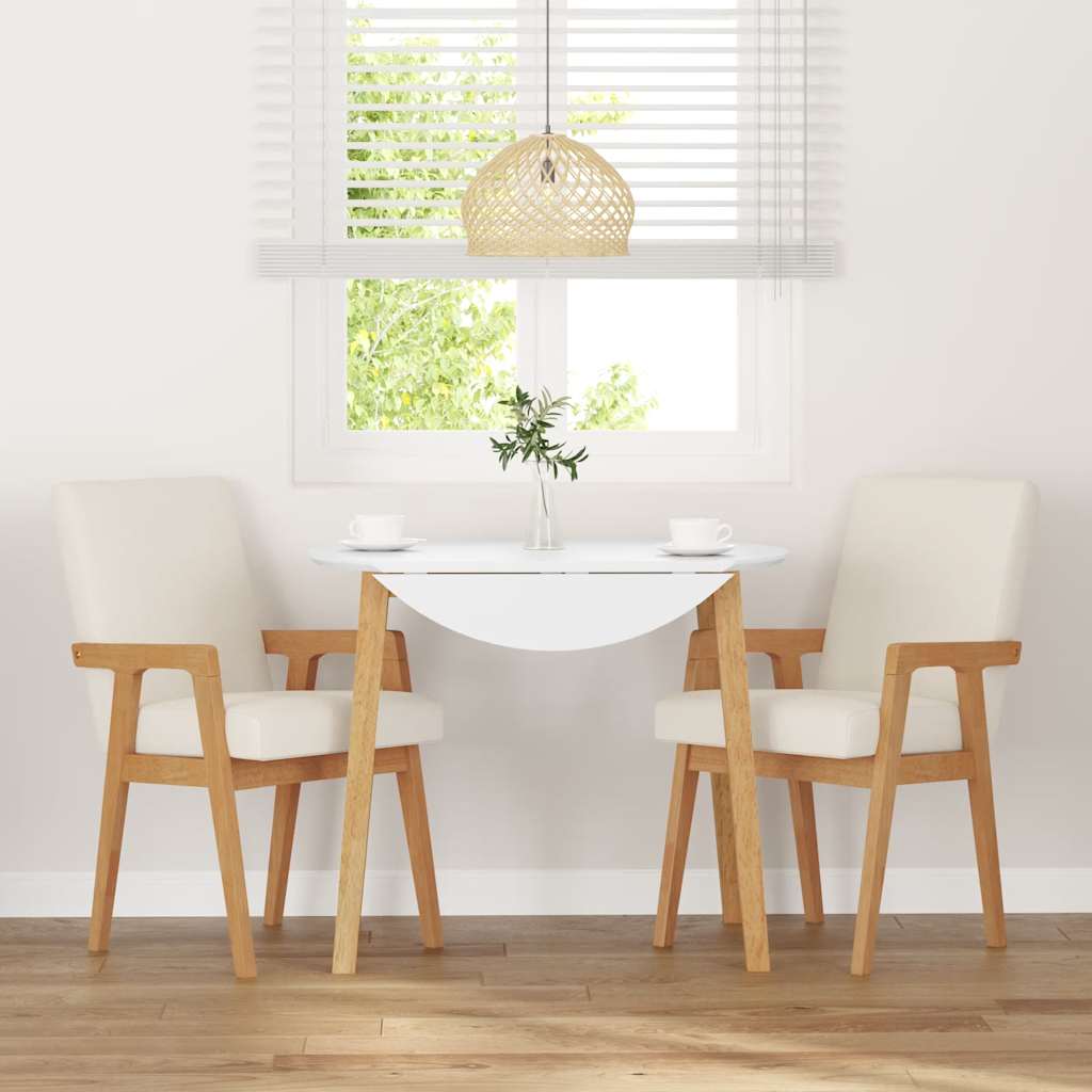 Sedie da Pranzo con Cuscini 2 pz in Legno Massello di Hevea | homemem39