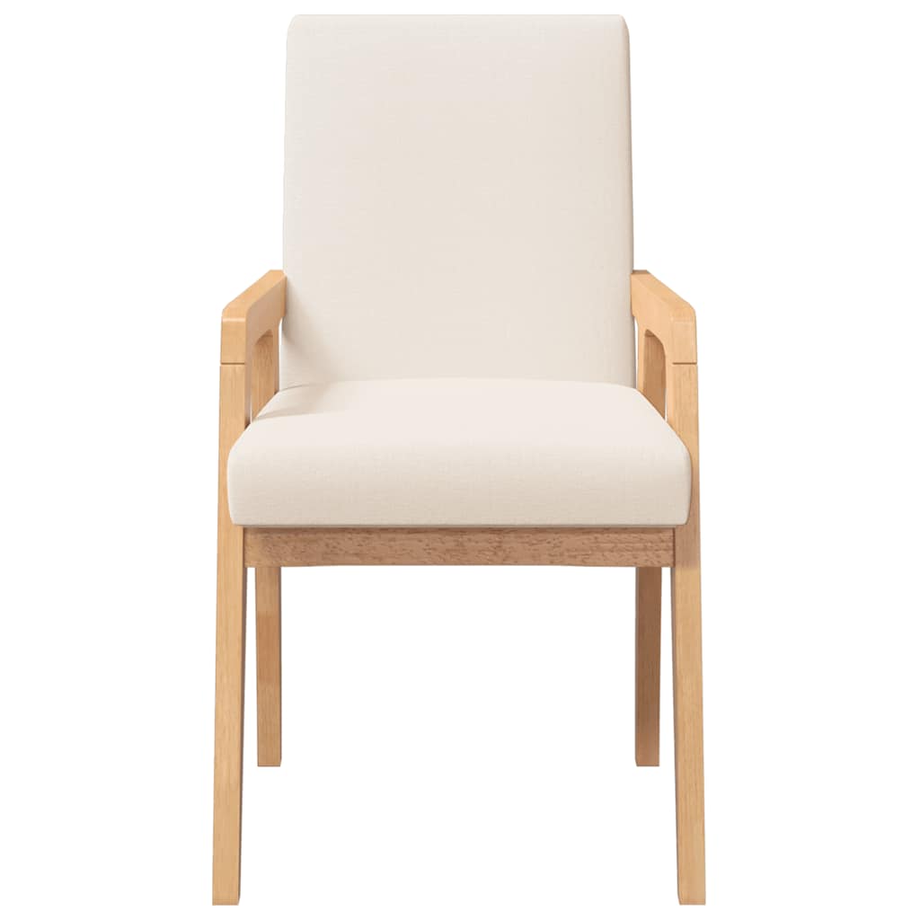 Sedie da Pranzo con Cuscini 2 pz in Legno Massello di Hevea | homemem39