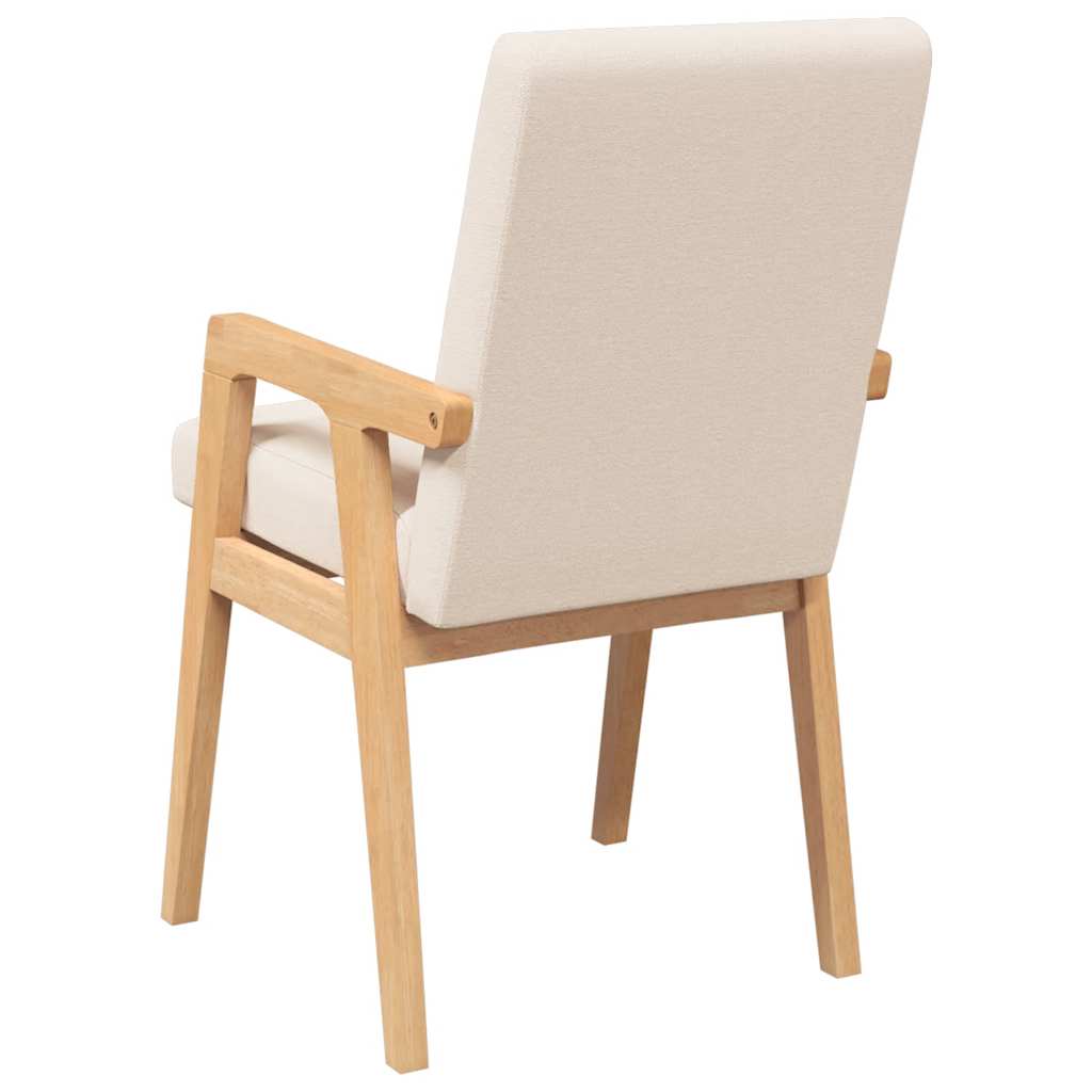 Sedie da Pranzo con Cuscini 2 pz in Legno Massello di Hevea | homemem39