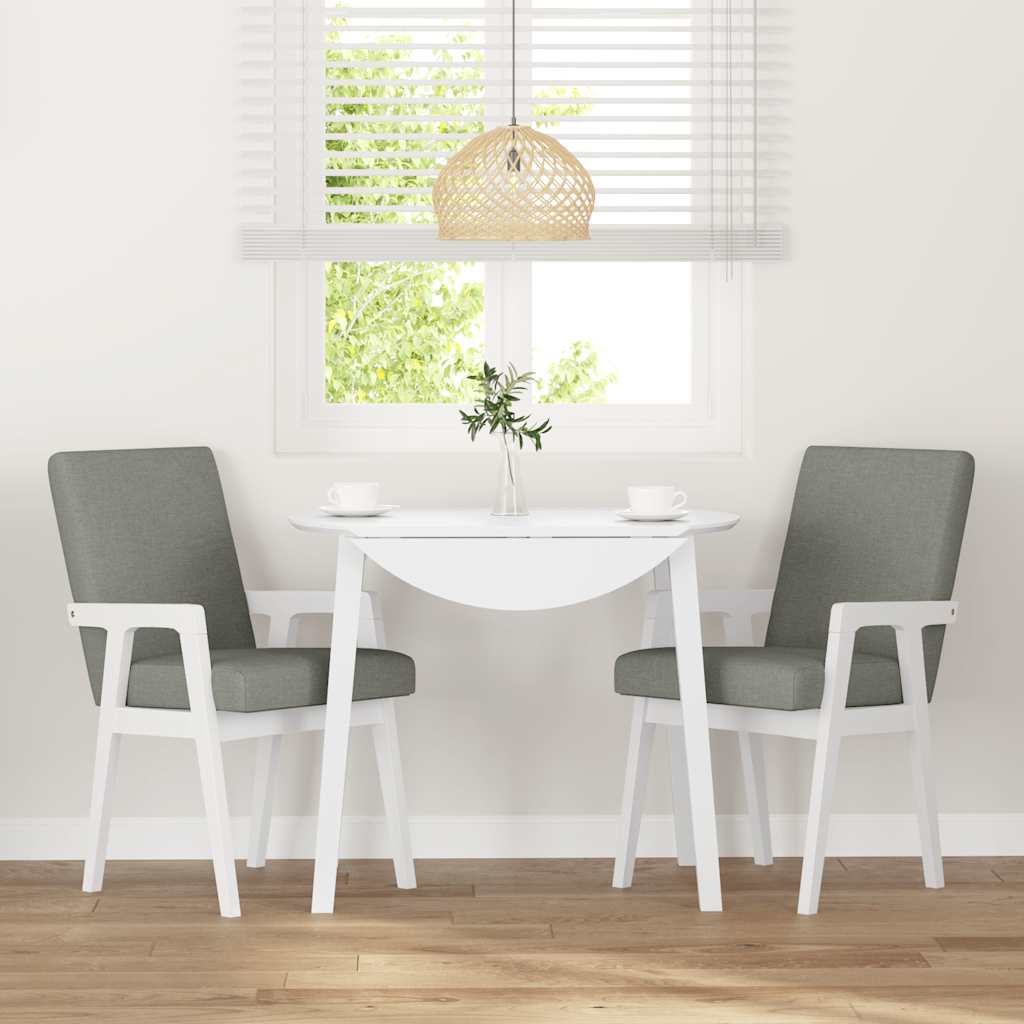 Sedie da Pranzo con Cuscini 2 pz Bianco Legno Massello di Hevea | homemem39
