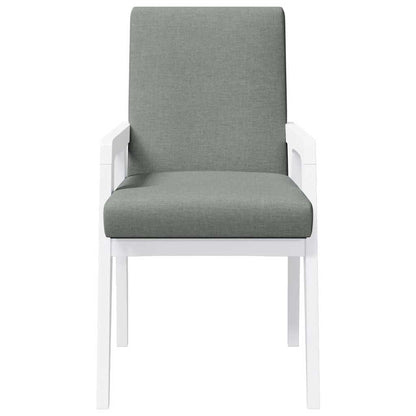 Sedie da Pranzo con Cuscini 2 pz Bianco Legno Massello di Hevea | homemem39