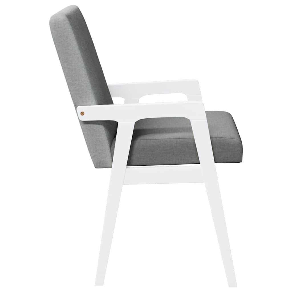 Sedie da Pranzo con Cuscini 2 pz Bianco Legno Massello di Hevea | homemem39