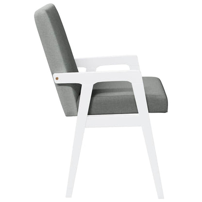 Sedie da Pranzo con Cuscini 2 pz Bianco Legno Massello di Hevea | homemem39