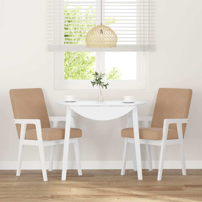 Sedie da Pranzo con Cuscini 2 pz Bianco Legno Massello di Hevea | homemem39