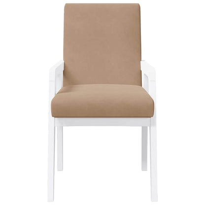 Sedie da Pranzo con Cuscini 2 pz Bianco Legno Massello di Hevea | homemem39