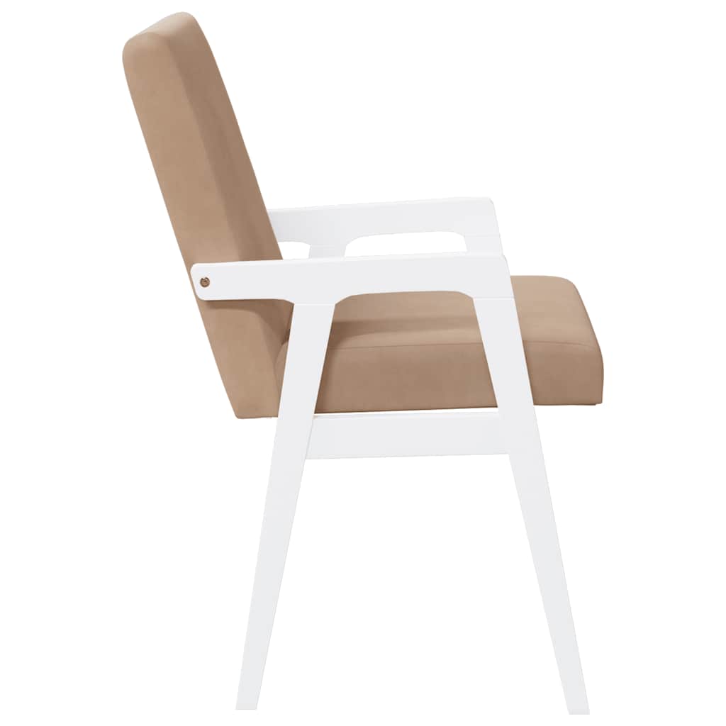 Sedie da Pranzo con Cuscini 2 pz Bianco Legno Massello di Hevea | homemem39