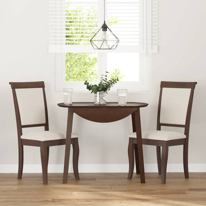 Sedie da Pranzo con Cuscini 2pz Marrone Legno Massello di Hevea | homemem39