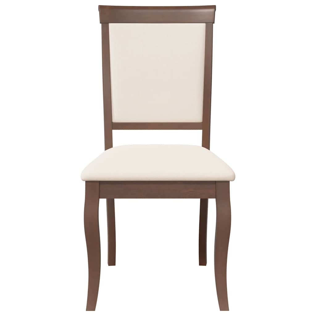 Sedie da Pranzo con Cuscini 2pz Marrone Legno Massello di Hevea | homemem39