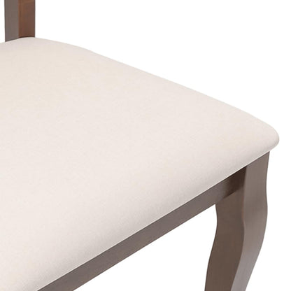 Sedie da Pranzo con Cuscini 2pz Marrone Legno Massello di Hevea | homemem39