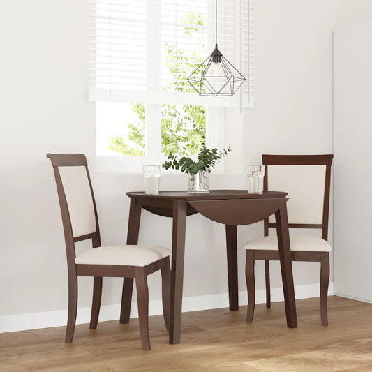 Sedie da Pranzo con Cuscini 2pz Marrone Legno Massello di Hevea | homemem39