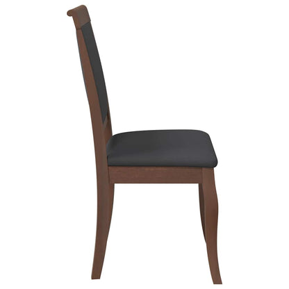 Sedie da Pranzo con Cuscini 2pz Marrone Legno Massello di Hevea | homemem39