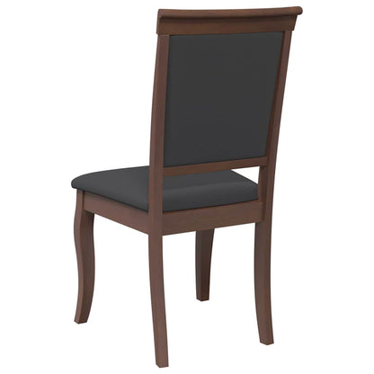 Sedie da Pranzo con Cuscini 2pz Marrone Legno Massello di Hevea | homemem39