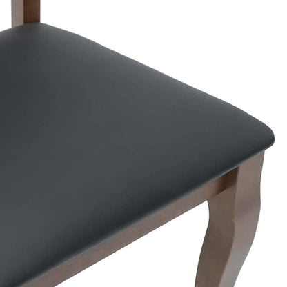 Sedie da Pranzo con Cuscini 2pz Marrone Legno Massello di Hevea | homemem39