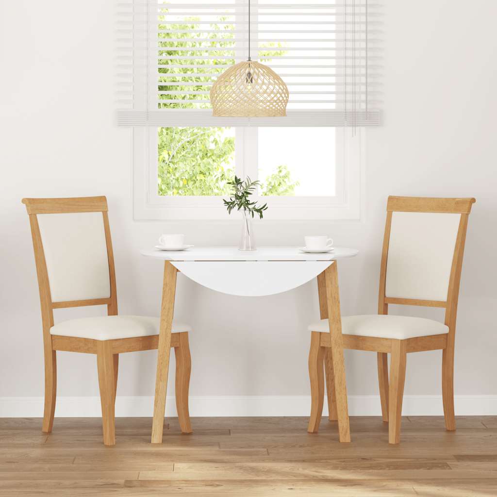 Sedie da Pranzo con Cuscini 2 pz Naturale Legno Massello Hevea | homemem39