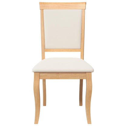 Sedie da Pranzo con Cuscini 2 pz Naturale Legno Massello Hevea | homemem39
