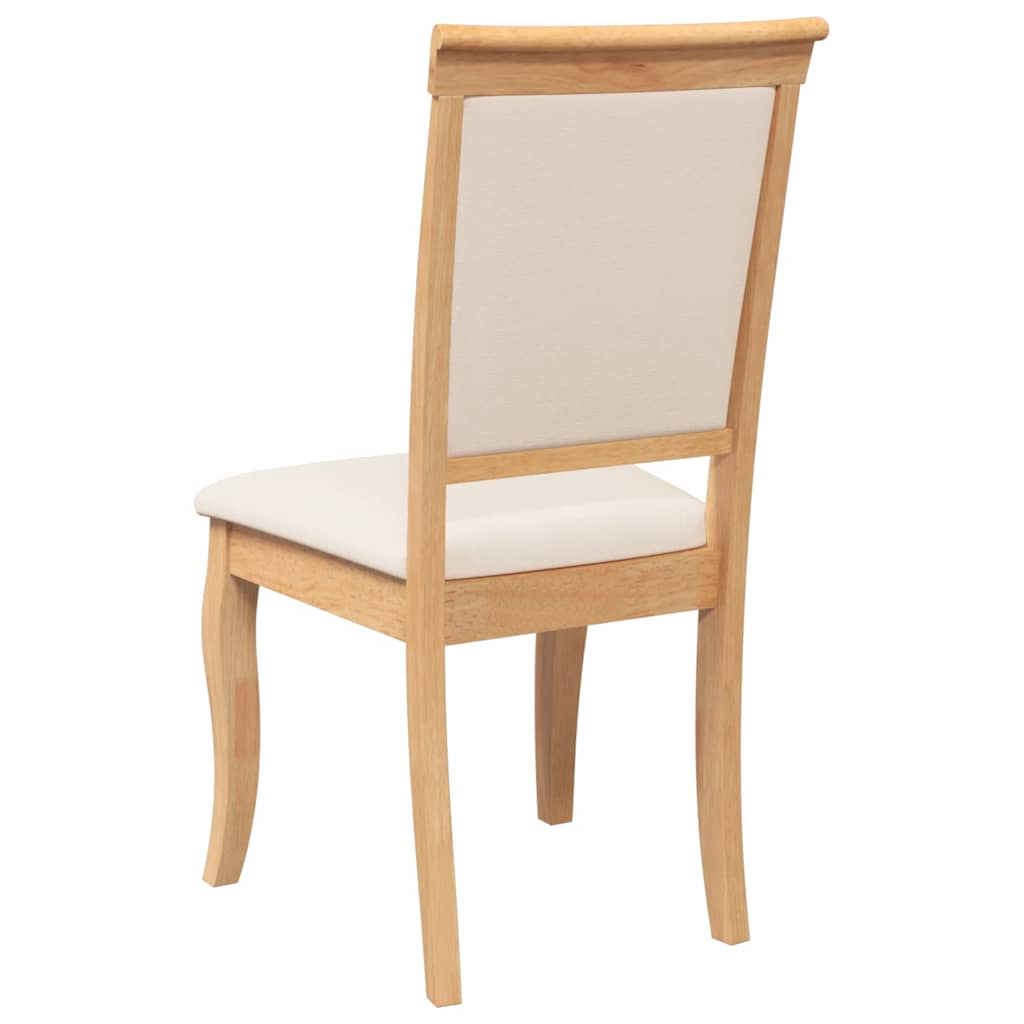Sedie da Pranzo con Cuscini 2 pz Naturale Legno Massello Hevea | homemem39