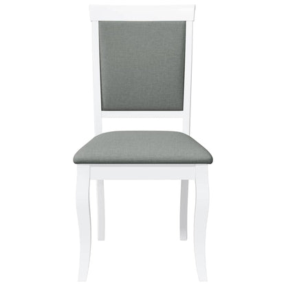 Sedie da Pranzo con Cuscini 2 pz Bianco Legno Massello di Hevea | homemem39