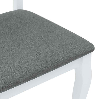 Sedie da Pranzo con Cuscini 2 pz Bianco Legno Massello di Hevea | homemem39