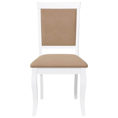 Sedie da Pranzo con Cuscini 2 pz Bianco Legno Massello di Hevea | homemem39