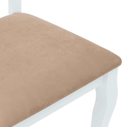 Sedie da Pranzo con Cuscini 2 pz Bianco Legno Massello di Hevea | homemem39