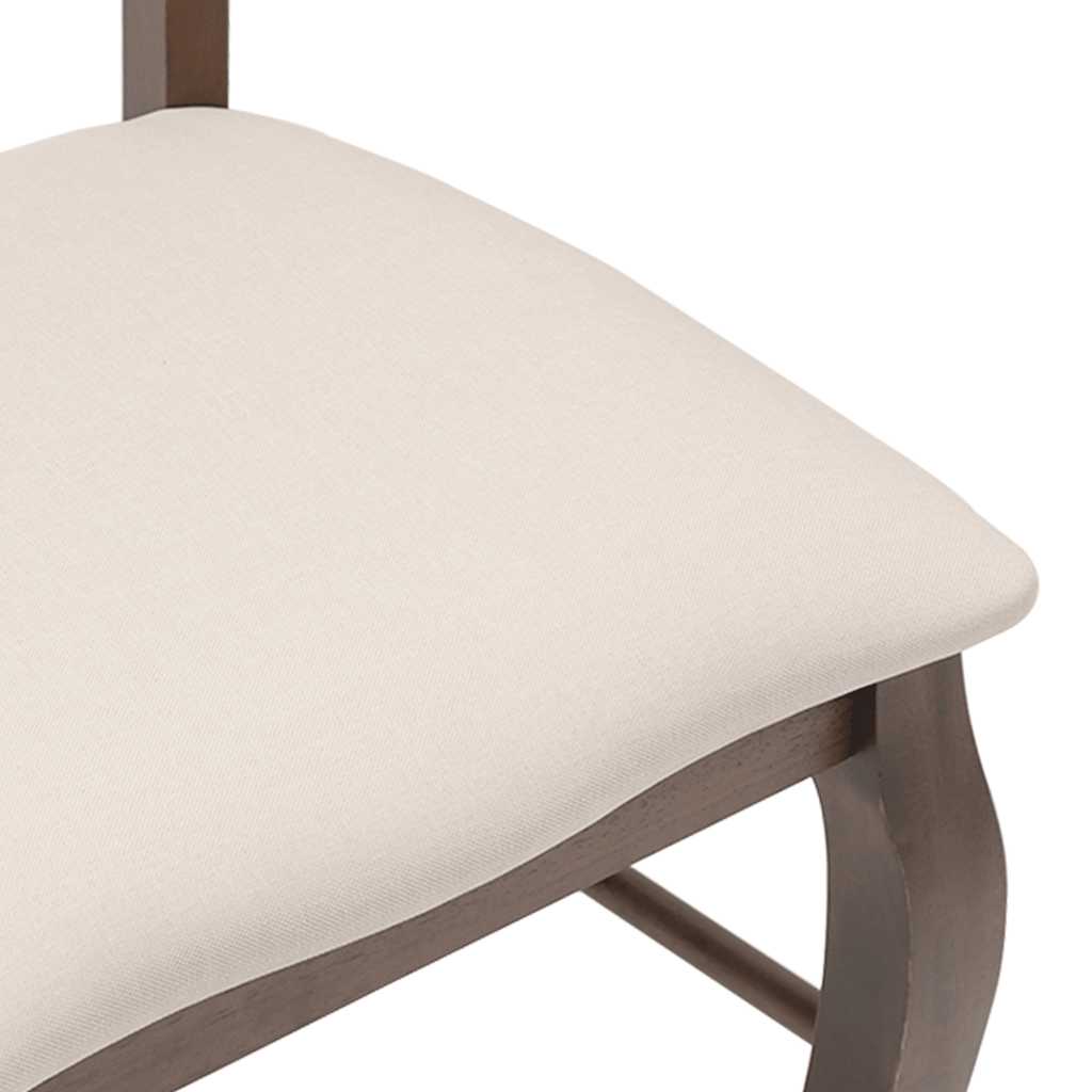 Sedie da Pranzo con Cuscini 2pz Marrone Legno Massello di Hevea | homemem39